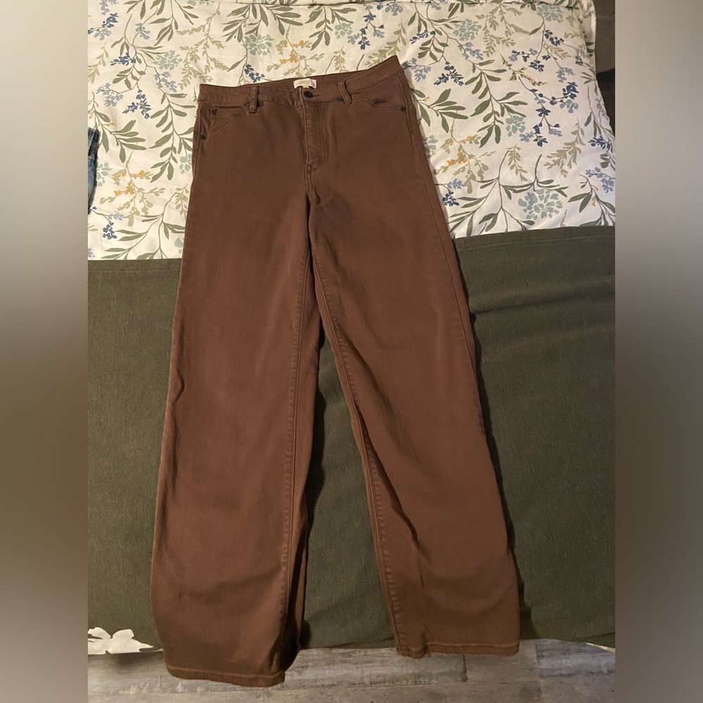 Roark Brown Wide-Leg Jeans